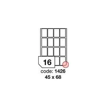 Papír Bílé opacitní - krycí etikety Rayfilm R0103.1426F, 45x68 mm, 1.000 listů A4, 16000 etiket