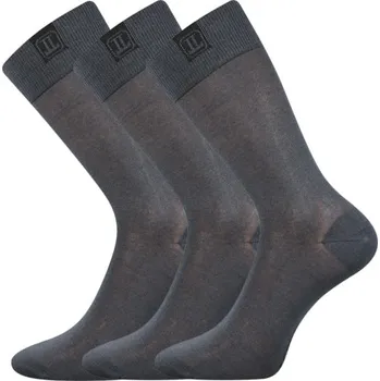 Společenské ponožky 3 kusy v balení Lonka Destyle tmavě šedá Velikost: 43-46