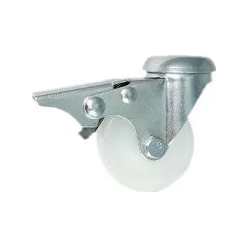 Pojezdové kolečko Nábytkové kolo 50 mm otočná vidlice s otvorem a brzdou