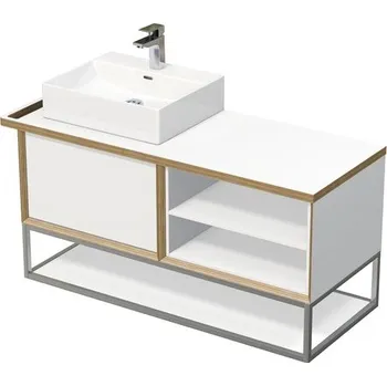 Umyvadlo Koupelnová skříňka s umyvadlem na desku Intedoor MULTI 128 cm OXO MULTI OALU 120L 60 1Z KDL&nbsp