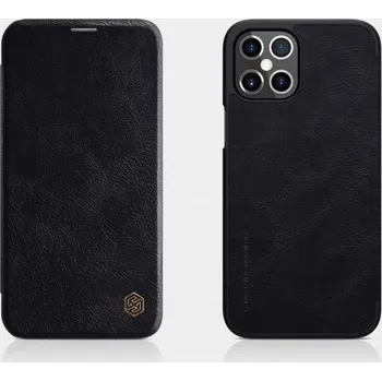 Nillkin Qin peněženkové pouzdro z PU kůže pro iPhone 12 Pro Max - černé
