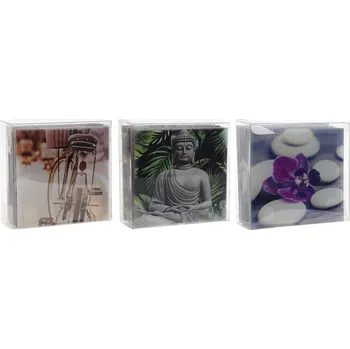 Sklenice Sada 6ks podtácků "ZEN" sklo 10x10/3dr.