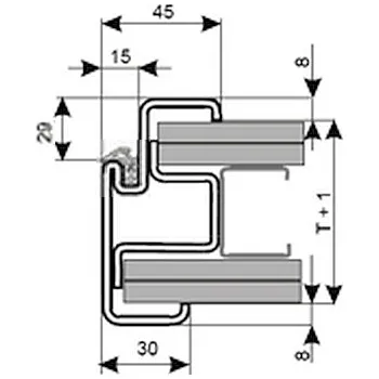 Zárubeň Kooperativa ocelové zárubně ZAKO pro sádrokarton S 75 DV 600L