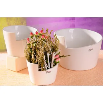 Váza Paramit Flora aranžovací miska bílá 12 cm