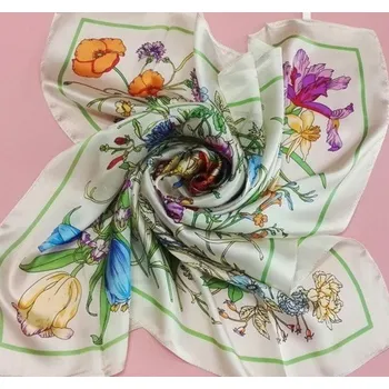 Šátek Velký hedvábný šátek----zahrada 2