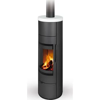 Krbová kamna ROMOTOP LUANCO N 01 AKUM keramika bílá lesklá 90002 - krbová akumulační kamna