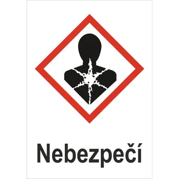 Značení GHS 08 Nebezpečné pro zdraví - Nebezpečí samolepící vinylová fólie A8 (74 x 52 mm)