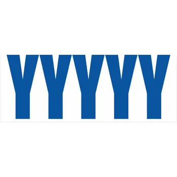 Papír Samolepicí Y modrá samolepící vinylová fólie velikost znaku 300 mm