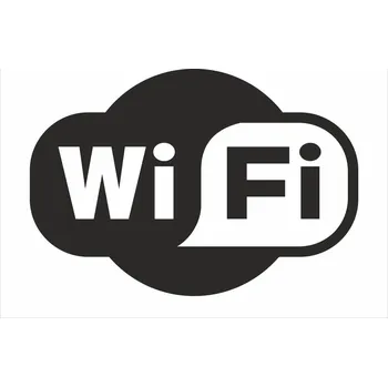 Značení WIFI řezané - černá samolepící PVC fólie 150x105 mm