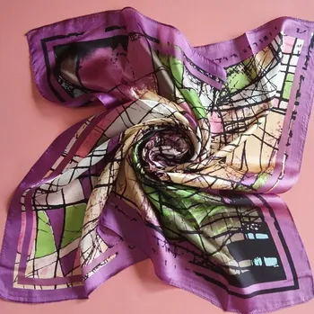 Šátek Velký hedvábný šátek---- fialový sen