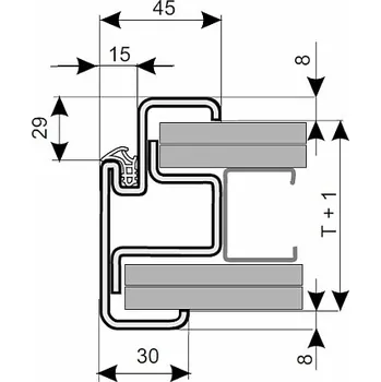 Zárubeň Kooperativa ocelové zárubně ZAKO pro sádrokarton S 100 DV 1450 D