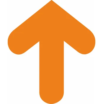 Podlahová značka - Šipka oranžová podlahové samolepky šipka 90 mm-5ks