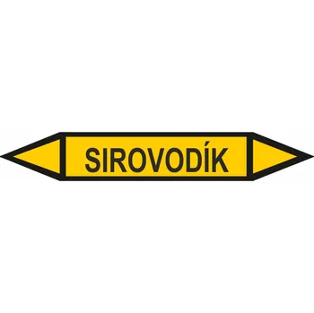 Oboustranná šipka - Sirovodík Samolepka PVC 3: 672 x 105 mm