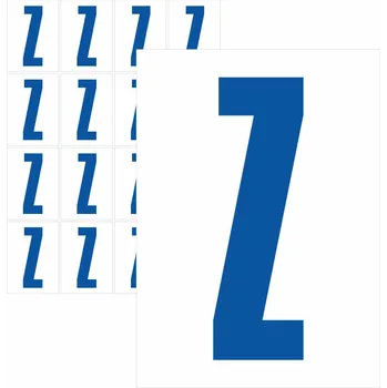 Samolepící etiketa Písmena samolepící modrá Z samolepící vinylová fólie 50 mm písmo - aršík 8 ks