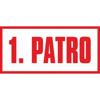 Značení poschodí - 1. patro UV tisk plast 3mm 200 x 100 mm