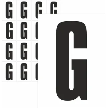 Papír Písmena samolepící černá G samolepící vinylová fólie velikost znaku 150 mm