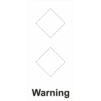 Značení Podklad GHS - 2 symboly - Warning samolepící vinylová fólie 50mm-75x165mm