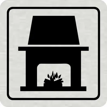 Samolepící etiketa Piktogram - Krb