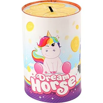 Pokladnička Teddies Plechová pokladnička jednorožec