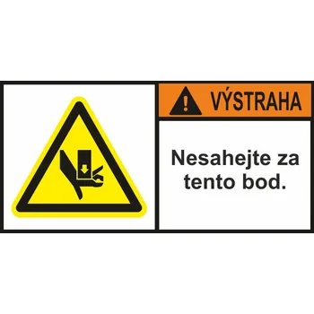 Značení Výstraha - Nesahejte za tento bod samolepící vinylová fólie 35x70 mm
