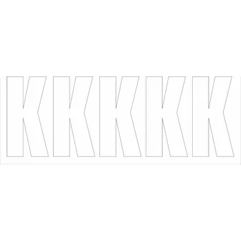 Speciální papír Samolepicí K bílá samolepící vinylová fólie arch 5 ks - písmena 50 mm