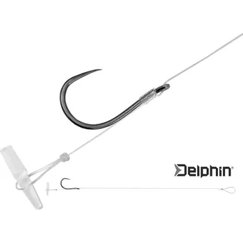 Rybářský háček Feederový návazec Delphin FLR Quickstop SMUTER / 6 ks délka: 8 cm/háček 6
