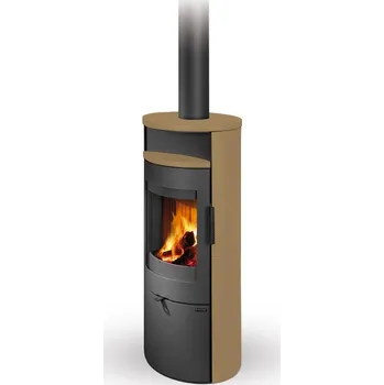 Krbová kamna ROMOTOP LUGO N 01 keramika smetanová s pigmentem 63360 - krbová kamna