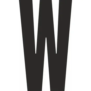 Samolepící etiketa Písmeno na plastu - W plast 3 mm 120x220mm