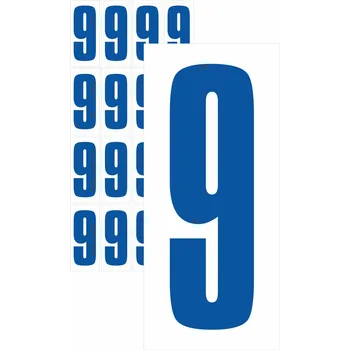 Speciální papír Čísla samolepicí 9 modrá samolepící vinylová fólie velikost znaku 150 mm