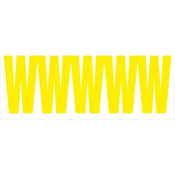 Speciální papír Samolepicí W žlutá samolepící vinylová fólie arch 5 ks - písmena 100 mm