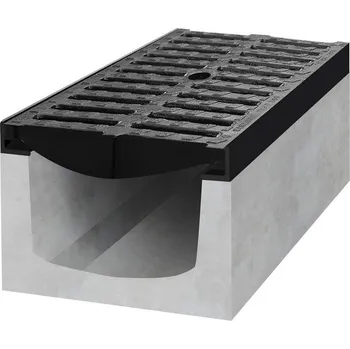 Odvodňovací žlab Betonový žlab D400 s litinovou mříží H400 500 x 300 x 400 mm