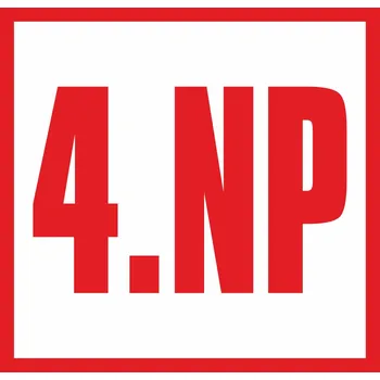 Značení schodiště - 4.NP UV tisk plast 3mm 150 x 150 mm