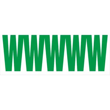 Papír Samolepicí W zelená samolepící vinylová fólie arch 5 ks - písmena 50 mm