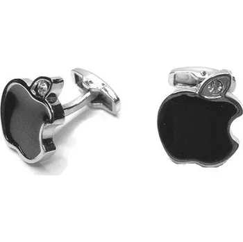 Manžetový knoflíček Manžetové knoflíčky s motivem Apple Černá