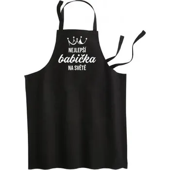 Žertovný předmět Nejlepší babička na světě - zástěra- Tričkový.cz