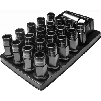 Alu kolo Work Wheels sada odlehčených kolových matic RS-R černé M12x1,5