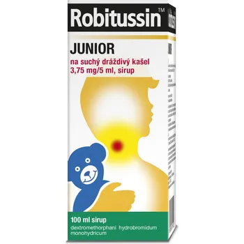 Lék na kašel, rýmu a nachlazení Robitussin Junior sirup 3,75 mg 100 ml