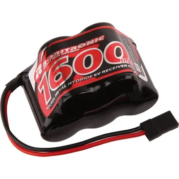 RC vybavení NiMH akumulátor Robitronic 6,0V 1600mAh kostka RX