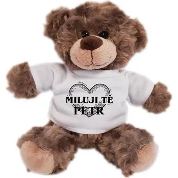 plyšák Medvídek Teddy s potiskem Miluji tě