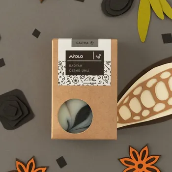 Mýdlo Caltha kosmetika Mýdlo Badyán a černé uhlí 100g