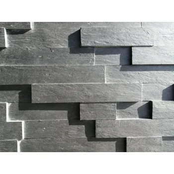 Fasádní barva Břidlie Black slate 4x řezané pásky Výška: 8cm