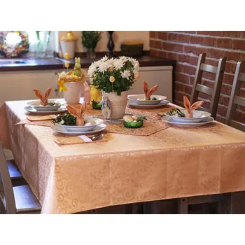 ubrus HEDVA ČESKÝ BROKÁT Ubrus Odaska girlandy oranžová Rozměr ubrusu: 120x140