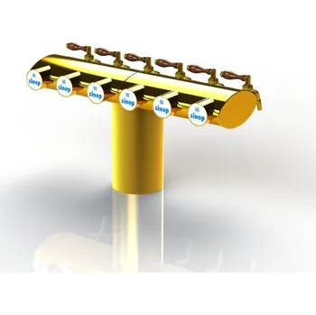 Příslušenství pro výčepní zařízení Sinop Výčepní stojan ELLIPSE 6 otvorů zlato