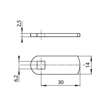 Lehmann Závora pro nábytkový zámek :: rovná