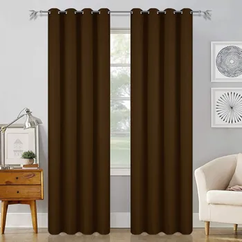 Hnědá, nebo zelená jednobarevná látka na závěsy, Barva Zelená, Materiál 100% Polyester