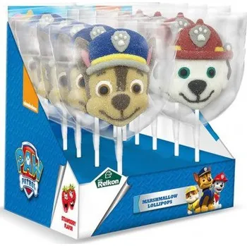 Bonbon Lízátko 45g marshmallow PAW PATROL (Cukrové lízátko pejsek PAW PATROL)
