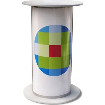 EXPOINT Prezentační a reklamní promo stolek 70 x 45 x 90(110) cm Název: promo stolek ROUND 70x45x90cm