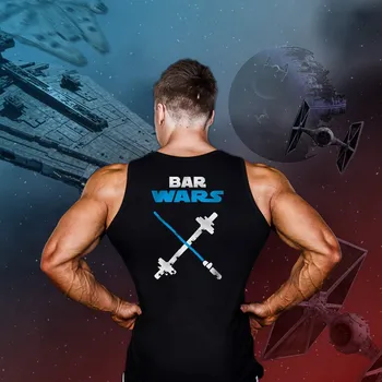 Pánské tričko Pánské Tílko Gymtime - BAR WARS Velikost: S, Barva: Černá