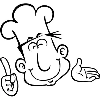 Obraz Veselý KUCHAŘ pískování obrázku (Pískování obrázku na sklo z naší nabídky)