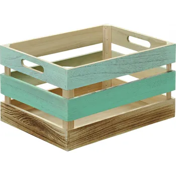 Úložný box Kesper Zelená bedýnka pavlovnie střední - 35 x 25 x 19,5 cm